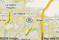 Brea Map Limousine Service in Orange County